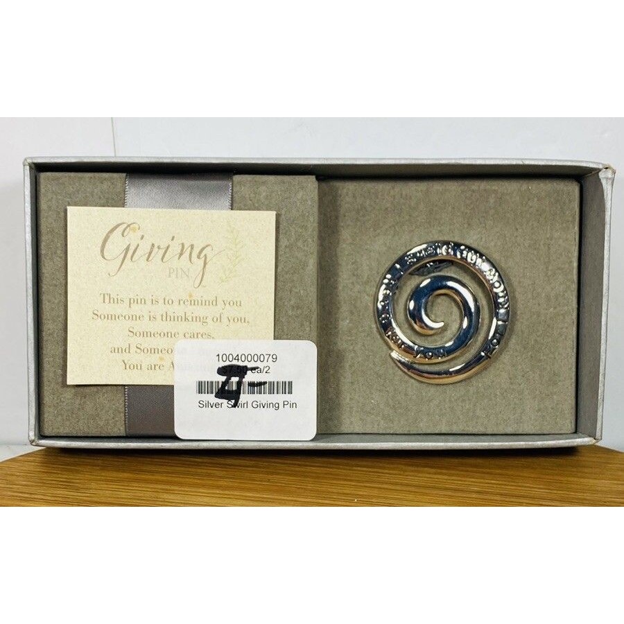 Demdaco Silver Swirl Pin - Metal - Giving Pin In Gift Box 9$